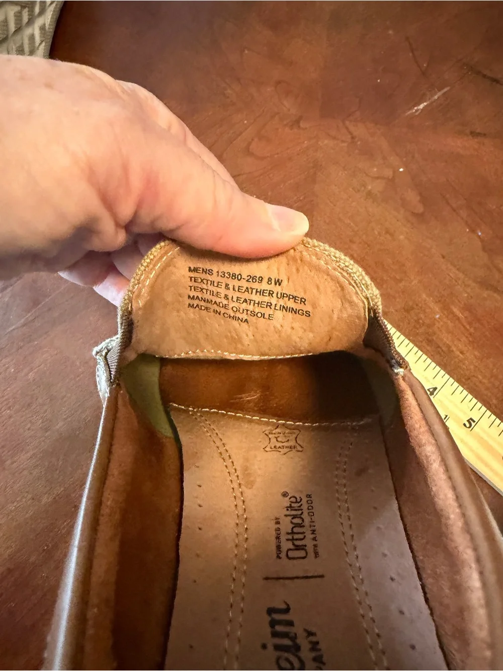 Florsheim Montigo Venetian Moc Toe Tan Loafers Size 8 W Khaki Slip on Shoes